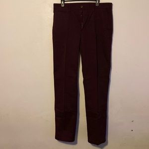 St John Bay Burgundy Power Stretch Straight Fit Pants Men 34x34